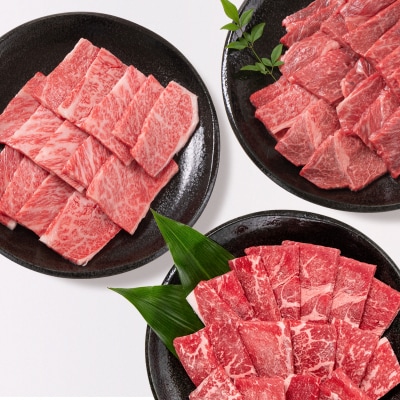 内閣総理大臣賞4連覇!宮崎牛1.1kg焼肉セット3種 食べ比べ BBQミヤチク [2782]