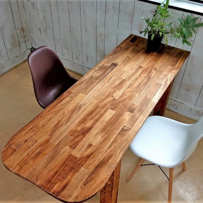 【天然無垢材】ダイニングテーブル　キャスター付き　Interior G-S-S[2385]