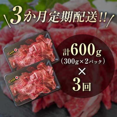 宮崎牛3ヶ月定期便 切り落とし600g×3回[2363]