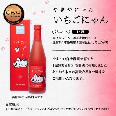 【やまやにゃん】ゆずにゃん&いちごにゃん(500ml×6)[2465]