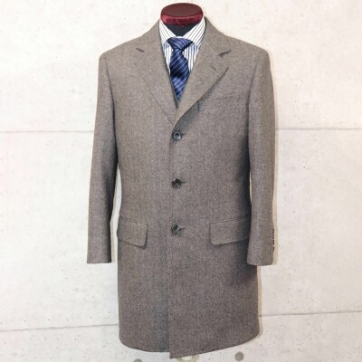 セミハンドメイドオーダーコート　イングランド製他ウール100%・カシミヤ混紡ウール生地[2596]