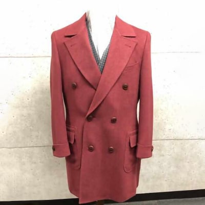 セミハンドメイドオーダーコート/ダブル　イングランド製他ウール100%・カシミヤ混紡[2597]