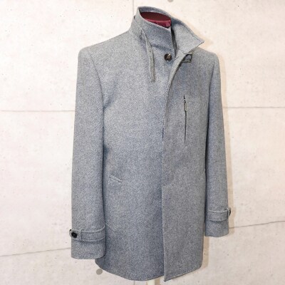 セミハンドメイドオーダーコート　イングランド製他ウール100%・カシミヤ混紡[2598]