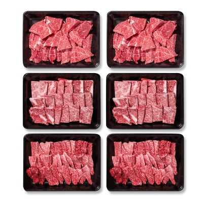 宮崎牛カルビ焼肉3回定期便A4等級以上　赤身&霜降りya[2655]