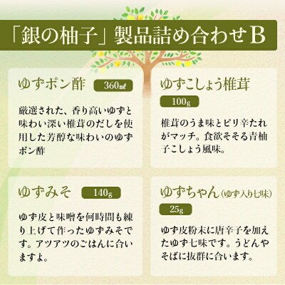 「銀の柚子」製品詰め合わせ　宮崎県西都市産 ゆず[2738]