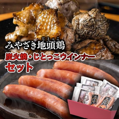 宮崎県本格地鶏『みやざき地頭鶏』炭火焼き・ウインナーセット[2694]