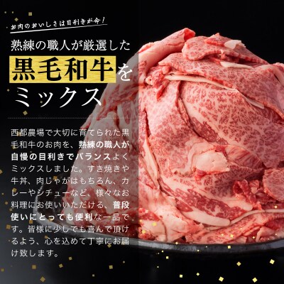 【A5等級黒毛和牛】切り落とし(200g×4)宮崎県産 カミチクファーム[2702]