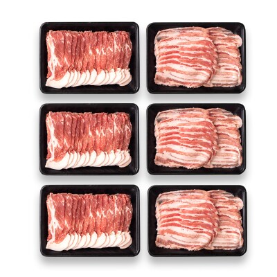 【12月発送】宮崎県産豚肉 豚バラ&肩ローススライスセット2.1kg[2941]