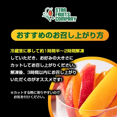 【ザ・マルゴ凍マンゴー】宮崎県西都市産冷凍完熟マンゴー2L×3玉合計約1kg【先行受付】[3000]