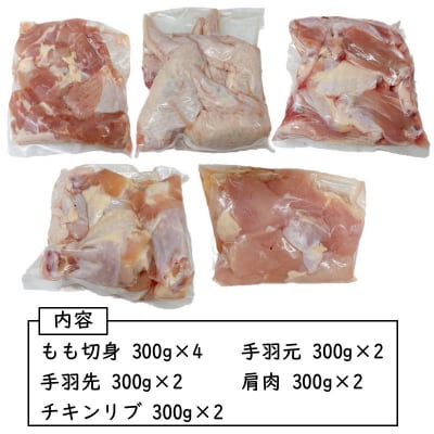宮崎県産若鶏5種12パック合計3.6kgセット　鶏肉小分け[2977]