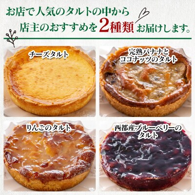 『morino-fu』タルトケーキ15cmおまかせ2種セット【3175】