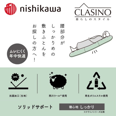 nishikawa(西川)寝心地しっかり【ソリッドサポート】クラシノ敷きふとんAD05222002