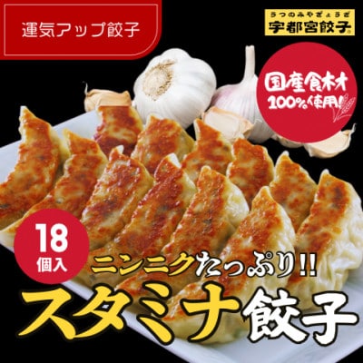 宇都宮餃子 運気アップ餃子　スタミナ餃子18個　保存料不使用