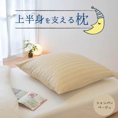 上半身を支える枕　シャンパンベージュ(カバー付き)　1点