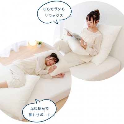 上半身を支える枕　シャンパンベージュ(カバー付き)　1点