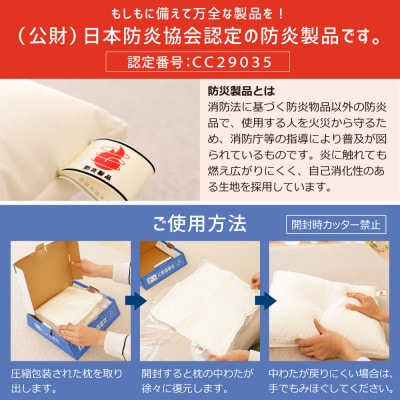 災害備蓄枕(日本防炎協会認定枕)　1点