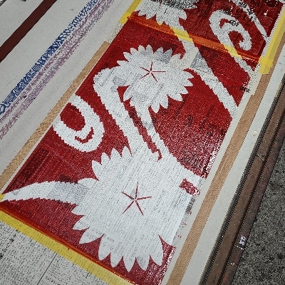 秩父銘仙ほぐし捺染タペストリー体験(2名様)