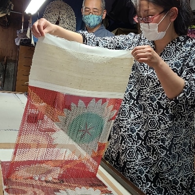 秩父銘仙ほぐし捺染タペストリー体験(2名様)