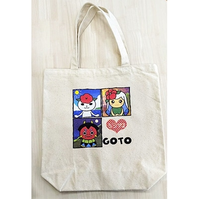 LOVEGOTOシリーズ　つばきねこ&フレンズトートバッグ(色:ホワイト)