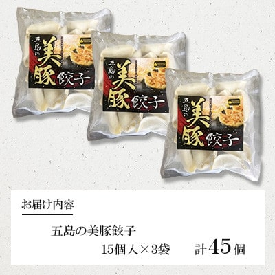 【毎月定期便】長崎県五島産!美豚餃子15個入×3袋全12回