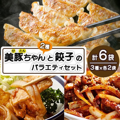 【毎月定期便】美豚ちゃん2種と美豚餃子のバラエティセット 計6個全12回