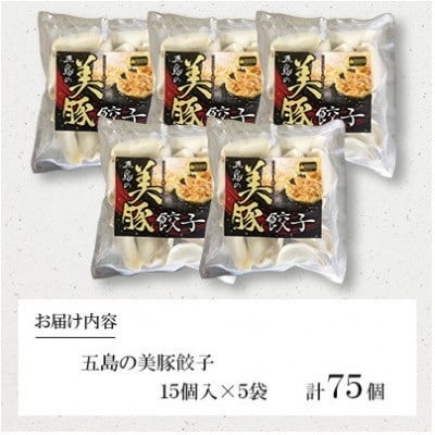 【毎月定期便】美豚餃子15個入×5袋　全6回
