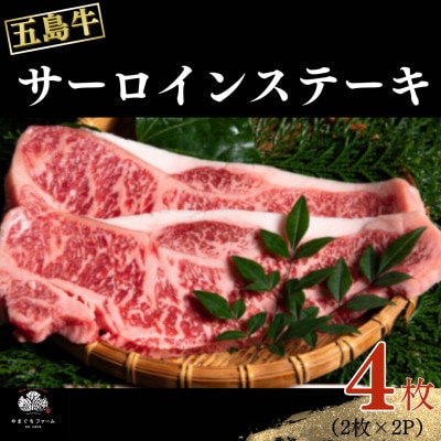 【山口Farm】五島列島産黒毛和牛 サーロインステーキ4枚(1枚約250g)