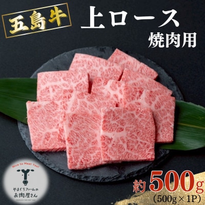 五島牛 上ロース焼肉用 約500g 【山口Farm】