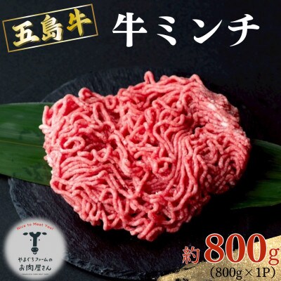 五島牛 牛ミンチ 約800g×1P【山口Farm】