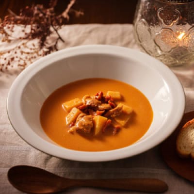 【毎月定期便】おはようのスープ[さつまいもポタージュ]おやすみのスープ[トマトの野菜スープ]全3回