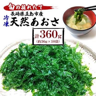 【毎月定期便】五島市産手摘み天然あおさ10袋(各約36g)【金沢鮮魚】全12回