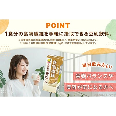 1食分の食物繊維　豆乳飲料　きなこ　200ml　24本セット×2ケース
