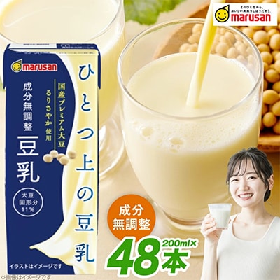 ひとつ上の豆乳　成分無調整　200ml×24本×2ケース　計48本