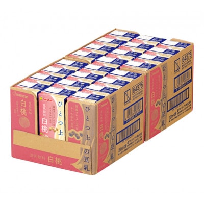 ひとつ上の豆乳　豆乳飲料　白桃　200ml×24本×2ケース　計48本
