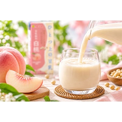 ひとつ上の豆乳 豆乳飲料 白桃 200ml×24本×2ケース 計48本
