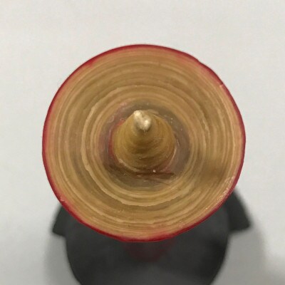 寺院用　朱100匁棒(約28cm)国内産ハゼの実蝋100%使用〈伝統工芸品　和ろうそく〉全工程手作り