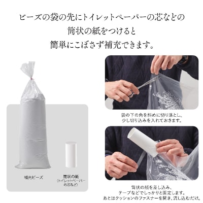 【ハナロロ】 ビーズクッション 補充用クレアビーズ2本セット