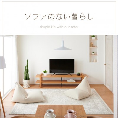 ハナロロのビーズクッション ポトラ60リットル ニットカバー付(アルクグリーン)