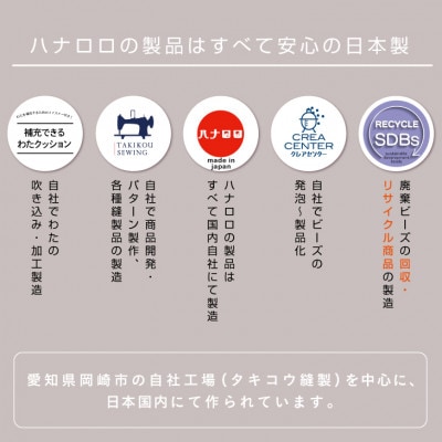 ハナロロのビーズクッション ポトラ60リットル ニットカバー付(アルクグリーン)