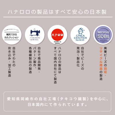 ハナロロのビーズクッション ポトラ60リットル ニットカバー付(モタードイエロー)