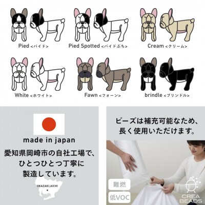 【ハナロロ】愛犬ぬいぐるみ フレブル M(パイド)