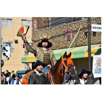 令和6年度　岡崎市家康行列　隊列参加チケット(武将(大将)の扮装にて口取りのひく馬に乗り行進)