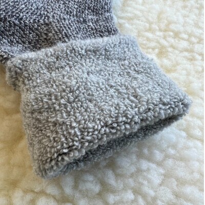 ウール屋が作ったウィンターソックス(グレー) 　サイズ:22.5～24.5cm