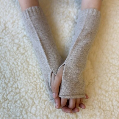 MELTY WOOL アームウォーマー(マダラベージュ)