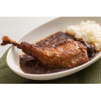 【六ツ美のあの肉カレー&萬歳】国産おやどり骨付きモモ1本入りカレー&復古米/大正浪漫セット(中辛)
