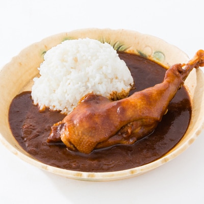 【六ツ美のあの肉カレー&萬歳】国産おやどり骨付きモモ1本入りカレー&復古米/大正浪漫セット(中辛)