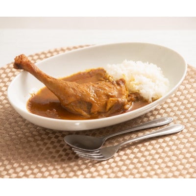 【六ツ美のあの肉カレー&萬歳】骨付きモモ1本入りチキンカレー&復古米/大正浪漫グルメセット(辛口)