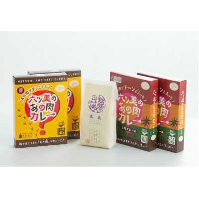 【六ツ美のあの肉カレー&萬歳】国産おやどり骨付きモモ1本入りカレー&復古米/大正浪漫セット(MIX)