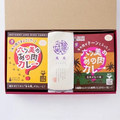 【六ツ美のあの肉カレー&萬歳】国産おやどり骨付きモモ1本入りカレー&復古米/大正浪漫セット(MIX)