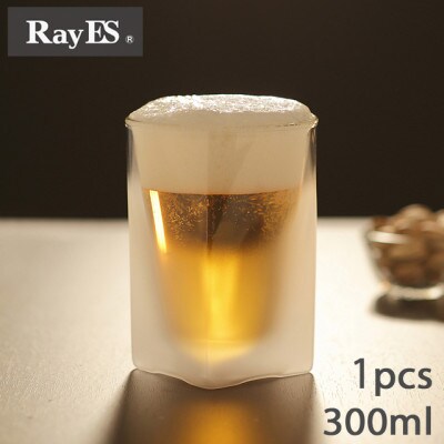 【RayES/レイエス】ダブルウォールグラス　RDS-002bf　300ml　フロスト